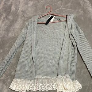 gray cardigan hoodie